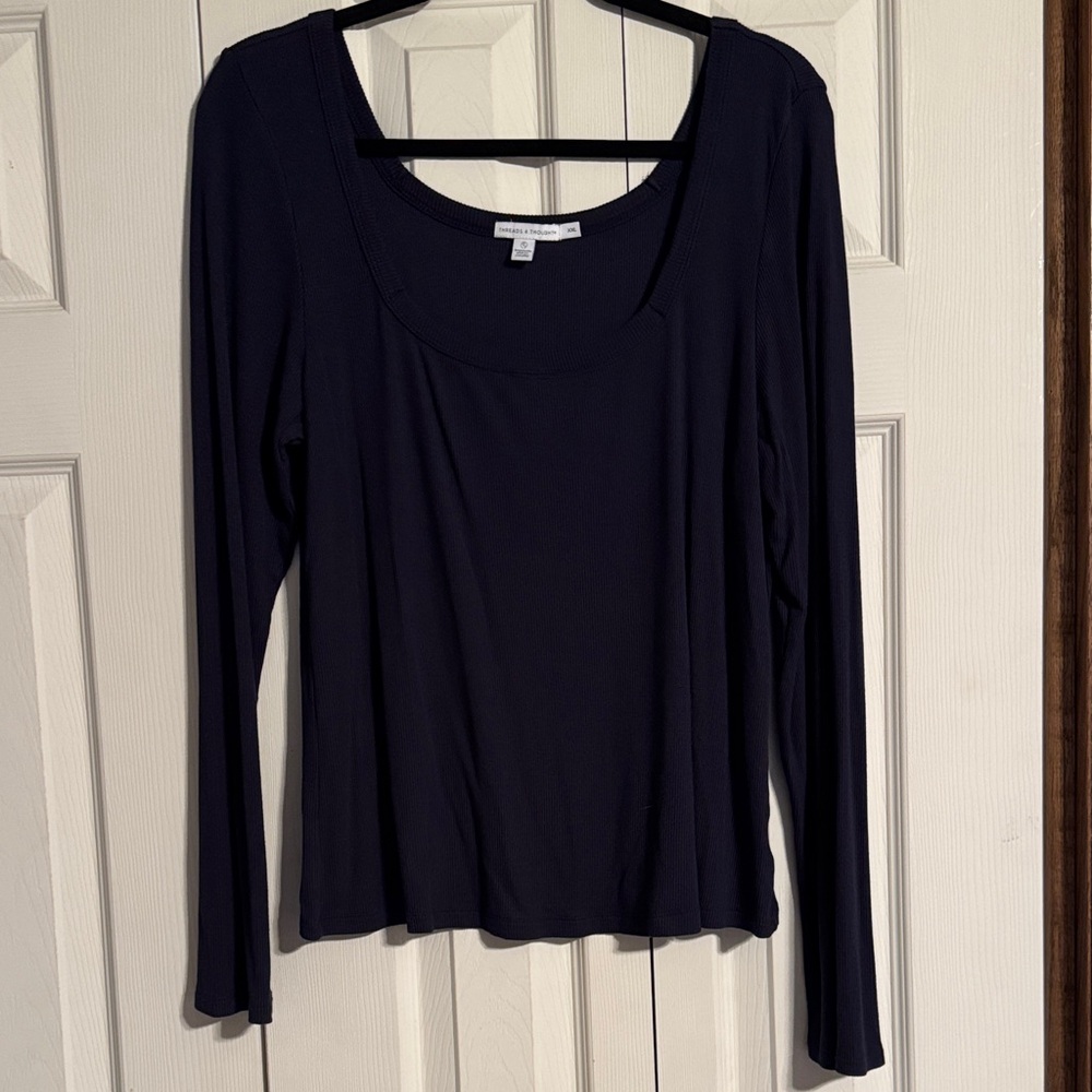 Threads 4 Thought Navy Long Sleeve Top